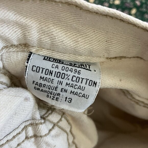 Vintage Spirit Denim Mom Jeans Womens High Rise Off White 90s Neutral Minimalist - Picture 4 of 9